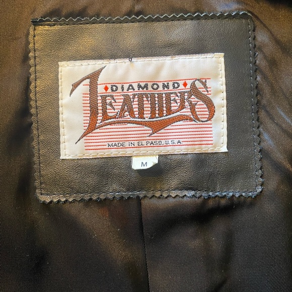 Vintage 70s Western Black Leather Fringe Jacket size Medium - Picture 3 of 5